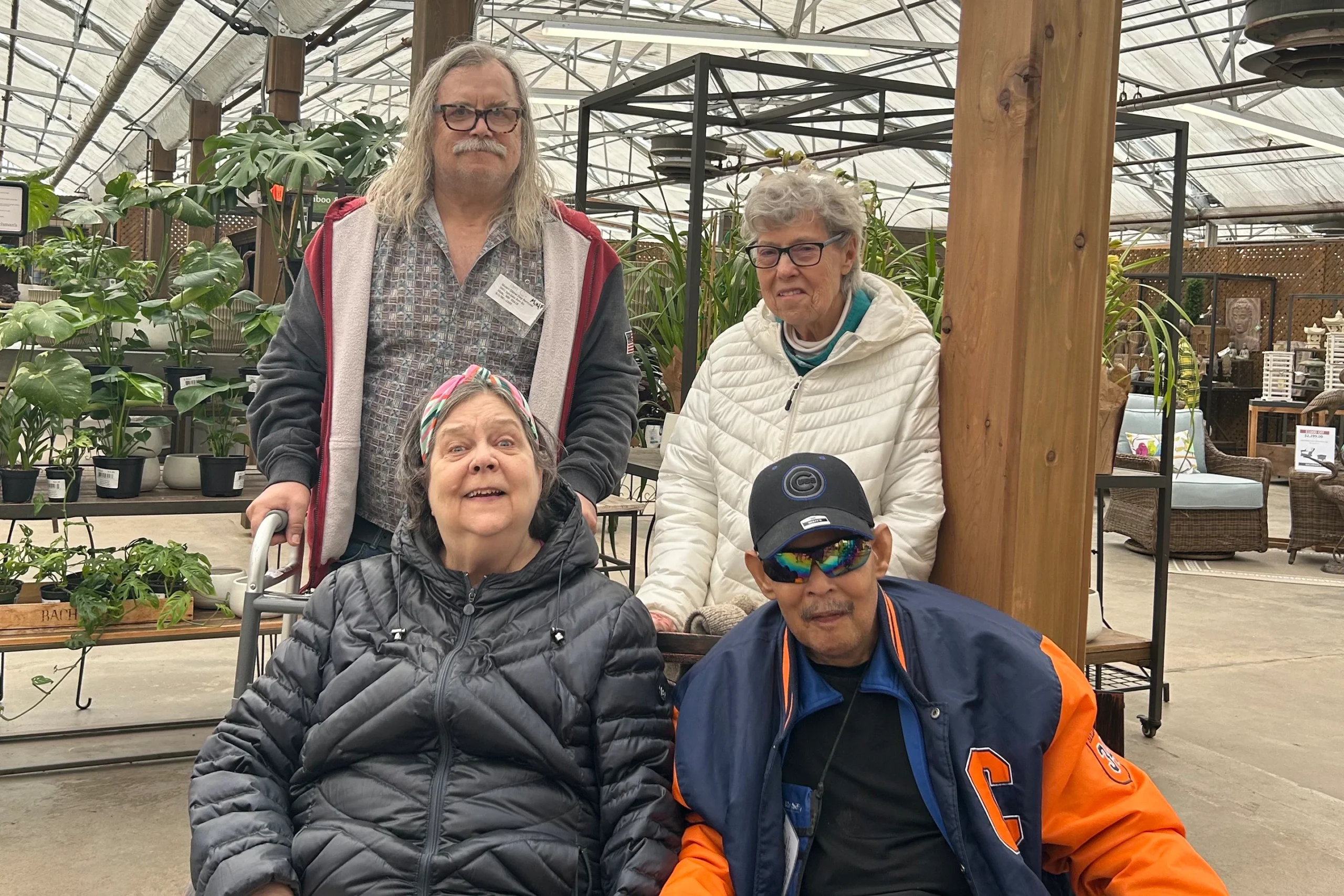 Senior citizen day care activities at an adult day care center near Richfield, Minnesota.