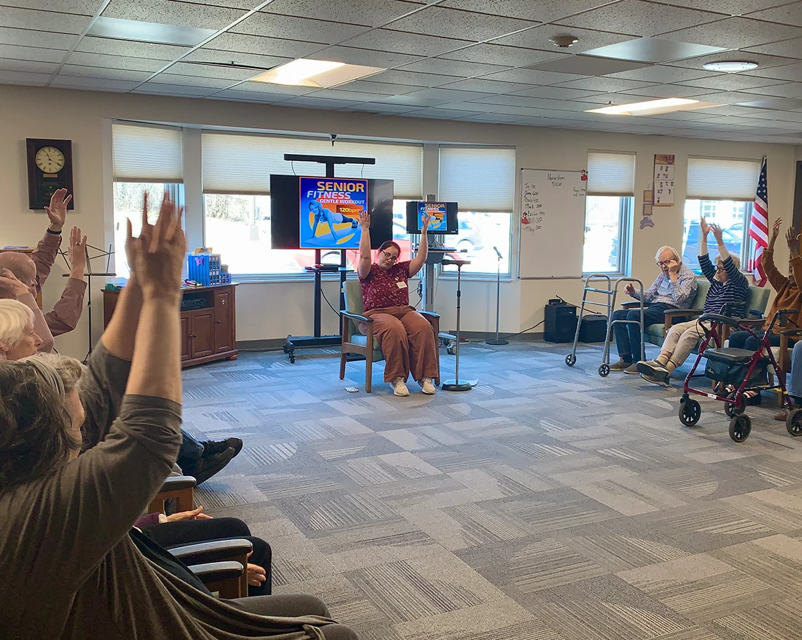 Senior exercise program at Mount Olivet Adult Day Services in Minnesota.