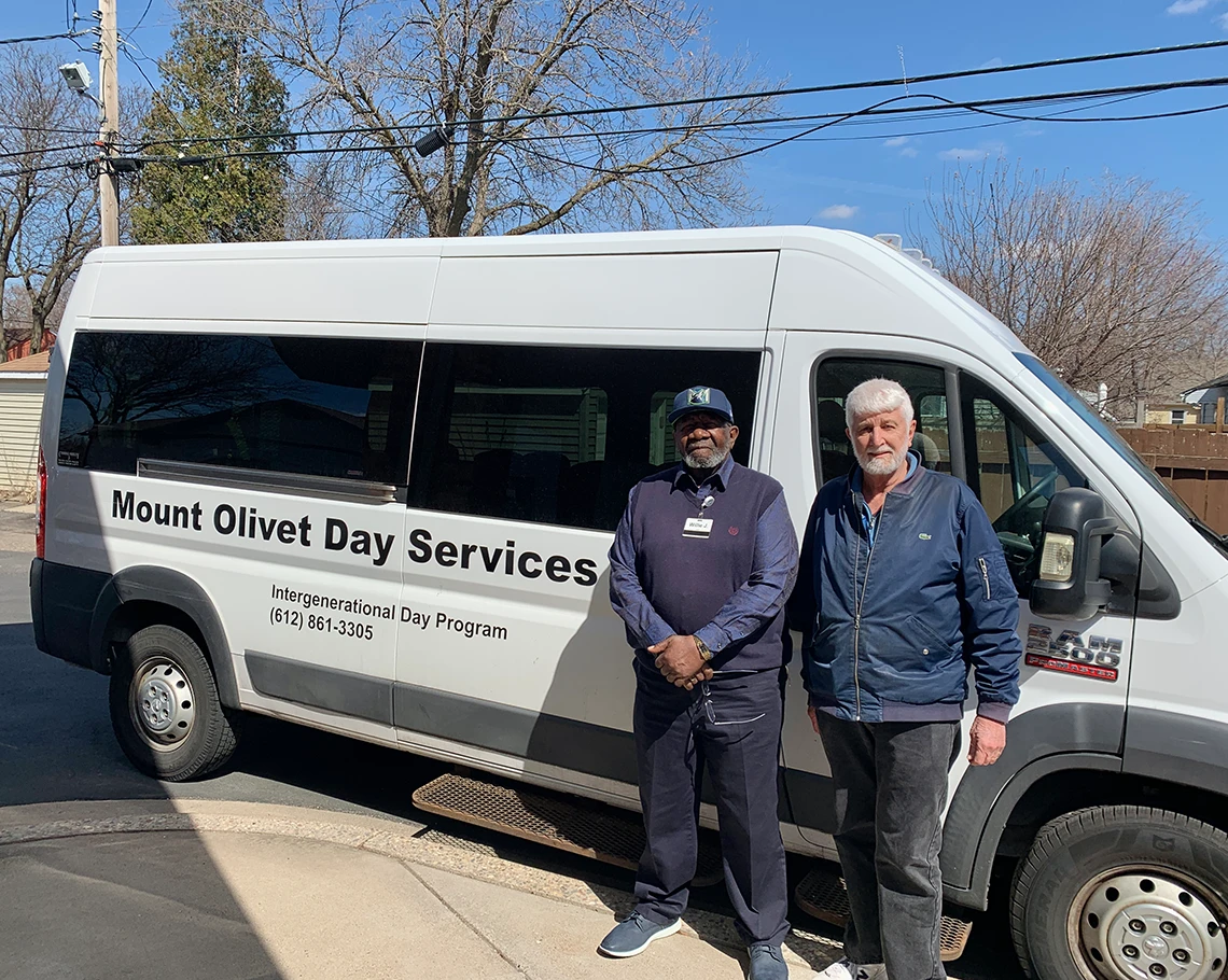 Senior transportation services for adult day care program in Minneapolis, Minnesota.